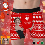 Custom Funny Girlfriend Christmas Boxer Briefs Personalized Photo Underwear Christmas Gift For Men