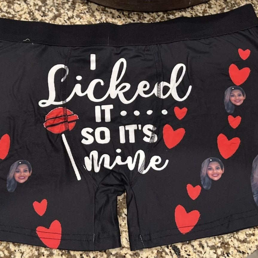 I LICKED IT SO IT'S MINE with a kiss Boxers, Zazzle
