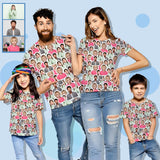 Custom Face Seamless Family Matching T-shirt Put Your Photo on Shirt Unique Design All Over Print T-shirt Gift