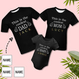 Custom Name Coolest Family Matching All Over Print T-shirt Add Your Own Custom Text Name Personalized Message Shirt