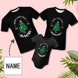 Custom Name Green Tree Family Matching Print T-shirt Personalized Shirt with Text for Gift