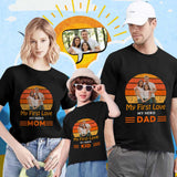Custom Photo My First Love Family Matching T-shirt Put Your Image on All Over Print T-shirt Gift