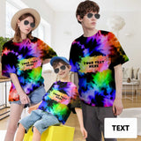 Custom Your Text Colorful Family Matching T-shirt Add Your Own Custom Text Name Made for You Personalized All Over Print T-shirt Gift
