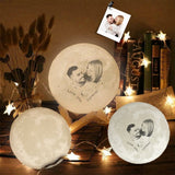 Custom Photo Love You Forever Engraved Moon Lamp