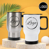 Custom Logo Travel Coffee Mugs 14OZ Personalized Logo Travel Mugs Stainless Steel Coffee Cup Custom Logo Gifts