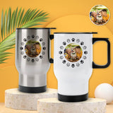 Custom Photo Travel Coffee Mugs 14OZ Personalized Photo Travel Mugs with Lid Personalized Photo Coffee Cup Gifts