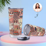 Custom Photo Travel Tumbler 20OZ Books Graffiti Coffee Mug Personalized Gift Idea Travel Mug Gifts Teacher Appreciation Gifts