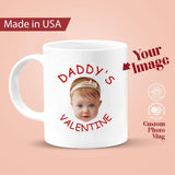 Custom Baby Face Daddy's Valentine Personalized Morphing Mug Funny Gift Ideas