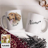 Custom Face&Name Pet Footprint Classical White Mug