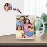 Custom Family Photo Classical White Mug Personalized Mug
