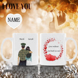 Custom Name Army Love Story Classical White Mug