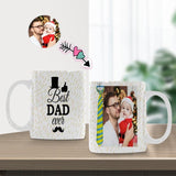 Custom Photo Best Dad Classical White Mug