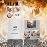 Custom Photo&Name Love Laugh Classical White Mug