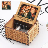 Custom Couple Photo Wooden Music Box Put Your Picture on Music Box