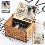 Custom Pet Cat Photo&Name Wooden Music Box Put Your Picture on Music Box
