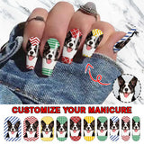 Custom Face Pet Dog Colorful Nail Stickers 5pcs Personalized Nail Stickers for Women