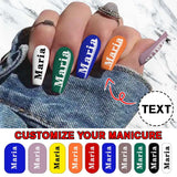 Custom Text Nail Stickers 5pcs Personalized Nail Stickers for Women