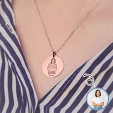 Custom Photo Image Memorial Necklace Personalized Photo Necklace Jewelry Design for Valentine's Day Gift