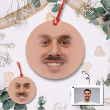 Custom Face Funny Circle Ornament