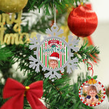 Custom Face Hat Christmas Ornaments Xmas Tree Christmas Hanging Snowflake Decorations