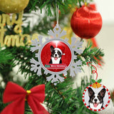 Custom Face Pet Christmas Ornaments Xmas Tree Christmas Hanging Snowflake Decorations