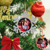 Custom Photo Family Memory Christmas Ornaments Xmas Tree Christmas Hanging Snowflake Decorations