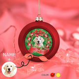 Custom Photo&Name Christmas Balls Merry Christmas Ornaments Xmas Tree Decorations