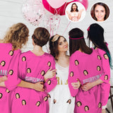 #Bride Robe#For Wedding-Custom Face Unique Short Robe For Bride and Bridesmaids The Best Getting Ready Robes for Your Bridal Party