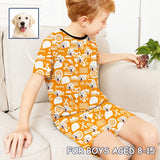 Big Boy Pajamas Custom Sleepwear with Face Pet Dog Personalized Pajama Set For Boys 8-15Y