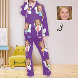 Big Kids Pajamas Fairy Pajamas with Face Custom Photo Personalized Pajama Set For Girls 8-15Y