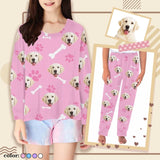 Custom Face Kids' All Over Print Pajama Top & Trousers Multiple Colors Pet Personalized Long Pajama Set