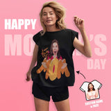 PRICE DROP-Custom Face&Name Pajamas Love You Mom Loungewear Personalized Women's Short Pajama Set Mother's Day & Birthday Gift