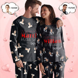 Custom Face&Name Valentine's Day Commemorative Gifts Couple Matching Pajamas