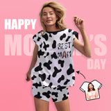 PRICE DROP-Custom Face Pajamas Best MoM Loungewear Personalized Women's Short Pajama Set Mother's Day & Birthday Gift