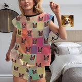 PRICE DROP-Custom Face Pajamas Lattice Sleepwear For Her Personalized Women's Short Pajama Set