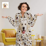 Custom Face Pajamas My Lovely Dog Sleepwear Personalized Women's Long&Short Sleeve Pajama Set
