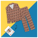 Custom Face Seamless Boyfriend Sleepwear Personalized Women's Long Pajama Set
