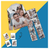 Custom Photo Family Portrait Sleepwear Personalized Women's Slumber Party Long Pajama Set