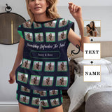 PRICE DROP-Custom Photo&Name Pajamas For Best Friend Sleepwear for her Personalized Women's Short Pajama Set