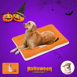 Custom Photo Pumpkin Grid Pet Pad