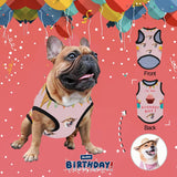 Custom Face Birthday Cupcake All Over Print Pet Tank Top Dog T Shirt, Personalized Dog Clothing With Your Photo