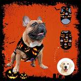 Custom Face Black Pumpkin All Over Print Pet Tank Top Personalized Dog T Shirt Pet Clothes With Your Photo