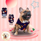 Custom Face Halloween Candy Pet Tank Top Personalized Dog T Shirt Pet Clothes With Your Photo