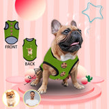 Custom Face Paw Pet Tank Top Personalized Dog Clothing With Your Photo Pet Clothes Dog T Shirt