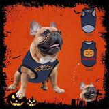 Custom Face Pumpkin Halloween Pet Tank Top Personalized Pet Clothes Dog T Shirt With Your Photo