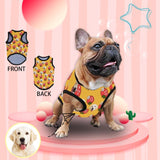 Personalized Face Strawberry Print Pet Tank Top Custom Dog T Shirt Pet Clothing With Your Photo