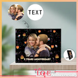 Custom Face&Text Anniversary Couple Photo Panel for Tabletop Display
