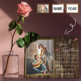 Custom Photo&Year&Name Love Is A Treasure Photo Panel for Tabletop Display