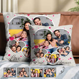 Custom Photos Family Love Throw Pillow Case Personalized Photo Natural Soft Breathable Throw Pillows