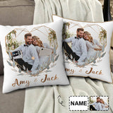 Custom Pillow Photo/Name Love Heart Couple Pillowcase Body Pillowcase Personalized Gifts For Him/Her 18